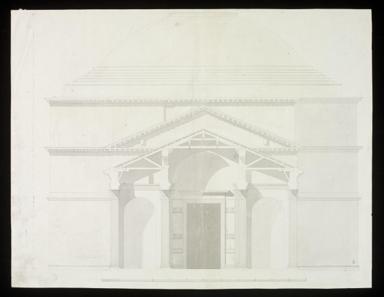 Dimensions taken from <i>Sir John Soane: Catalogues of the Architectural Drawings in the Victoria and Albert Museum</i> by Pierre de la Ruffinière du Prey, p. 28.